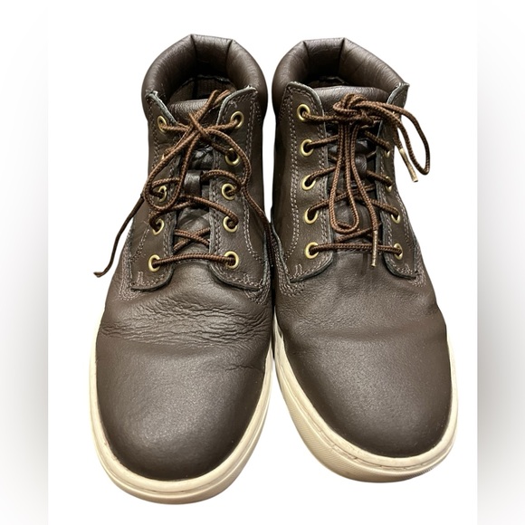 Timberland Dark Brown Leather A181C Lace Up Chukka‎ Shoes Men’s Size 8.5 - Picture 1 of 9
